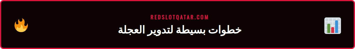 دليل مرئي يوضح كيفية الوصول وتدوير عجلة الجوائز في ريدسلوت.